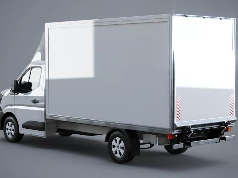 Renault Master 2025 Lift Gate Box Truck 3D Model