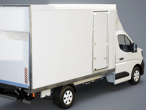 Renault Master 2025 Lift Gate Box Truck 3D Model