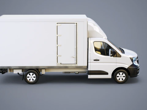 Renault Master 2025 Lift Gate Box Truck 3D Model