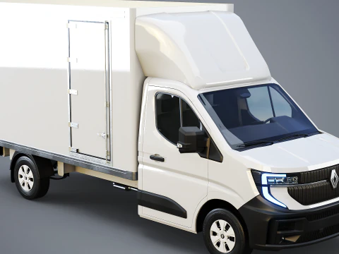 Renault Master 2025 Lift Gate Box Truck 3D Model