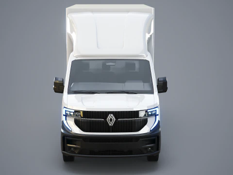 Renault Master 2025 Lift Gate Box Truck 3D Model