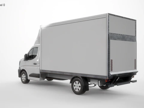 Renault Master 2025 Lift Gate Box Truck 3D Model