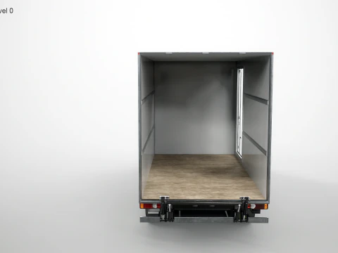 Renault Master 2025 Lift Gate Box Truck 3D Model