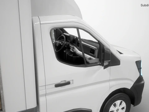 Renault Master 2025 Lift Gate Box Truck 3D Model