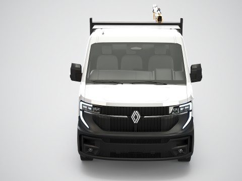 Autocarro con gru a pianale ribaltabile Renault Master PBR strutturato Modello 3D