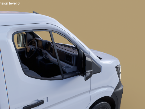 Autocarro con gru a pianale ribaltabile Renault Master PBR strutturato Modello 3D
