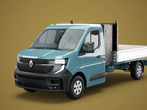 Renault Master Tipper pianale V2 Camion PBR testurizzato Modello 3D