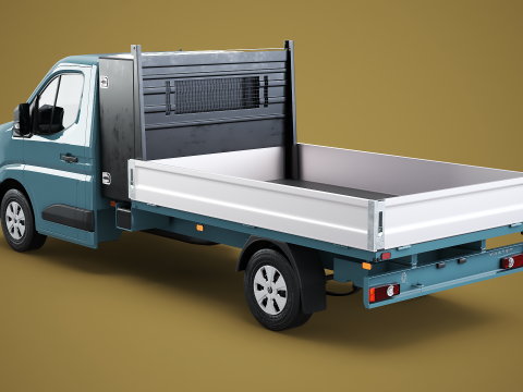 Renault Master Tipper pianale V2 Camion PBR testurizzato Modello 3D