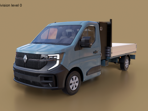 Renault Master Tipper pianale V2 Camion PBR testurizzato Modello 3D