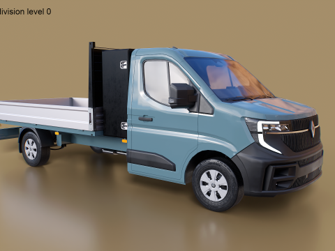 Renault Master Tipper pianale V2 Camion PBR testurizzato Modello 3D