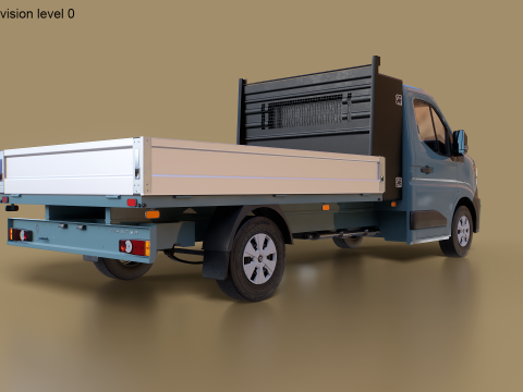 Renault Master Tipper pianale V2 Camion PBR testurizzato Modello 3D