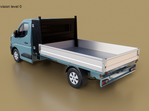 Renault Master Tipper pianale V2 Camion PBR testurizzato Modello 3D