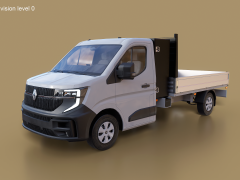 Renault Master Tipper pianale V2 Camion PBR testurizzato Modello 3D