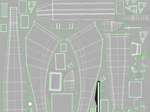 Barca di salvataggio con gru a gru Modello 3D
