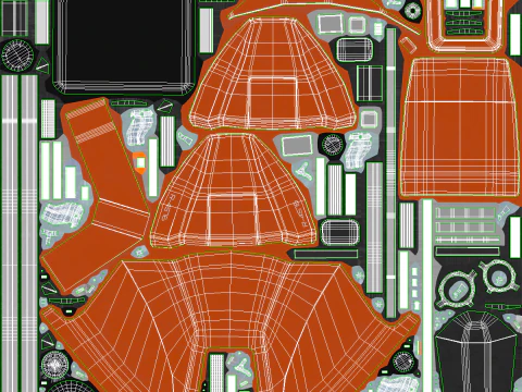 Barca di salvataggio con gru a gru Modello 3D