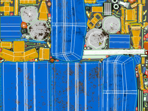 Modelo enferrujado de espalhador de sal rodovi&aacute;rio - equipamento de remo&ccedil;&atilde;o de neve de inverno para caminh&otilde;es Modelo 3D