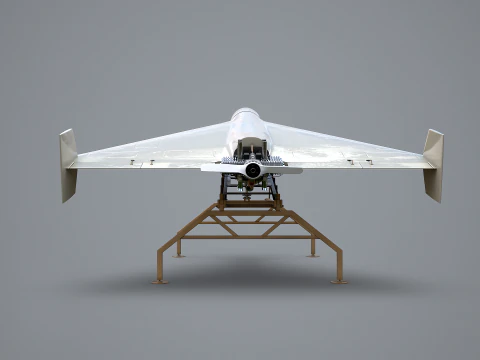 Shahed 136 Iran UAV Drone and Launch Ramp 3D Model