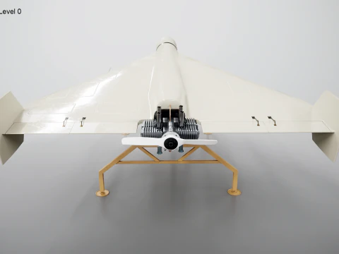 Shahed 136 Iran UAV Drone and Launch Ramp 3D Model