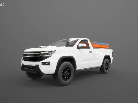 Pickup spazzaneve - Veicolo utilitario per servizio invernale con spargitore Modello 3D