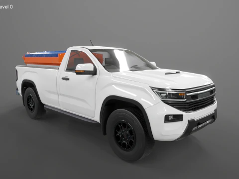 Pickup spazzaneve - Veicolo utilitario per servizio invernale con spargitore Modello 3D