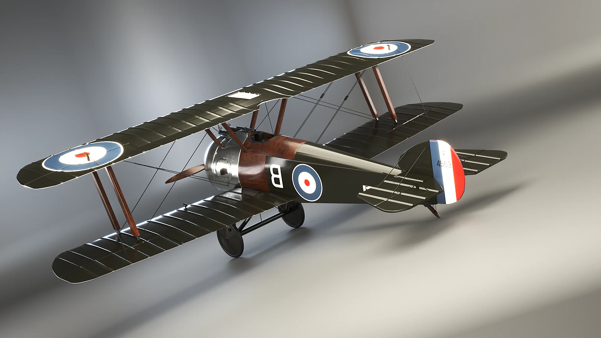 Sopwith Camel F1 3D Model .c4d .max .obj .3ds .fbx .stl .blend