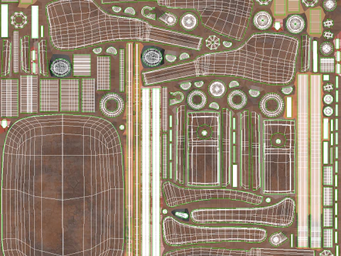 Furgone corazzato Steampunk LOD1 Modello 3D