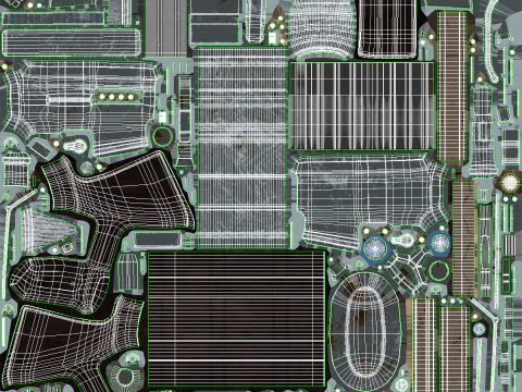 Fucile meccanico Steampunk con texture PBR Modello 3D