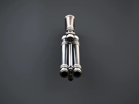 Fucile Steampunk con texture PBR Modello 3D