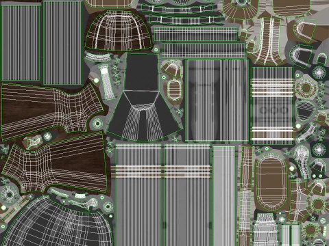 Fucile Steampunk con texture PBR Modello 3D