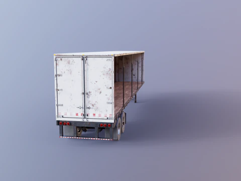 Rimorchio telonato usato Modello 3D