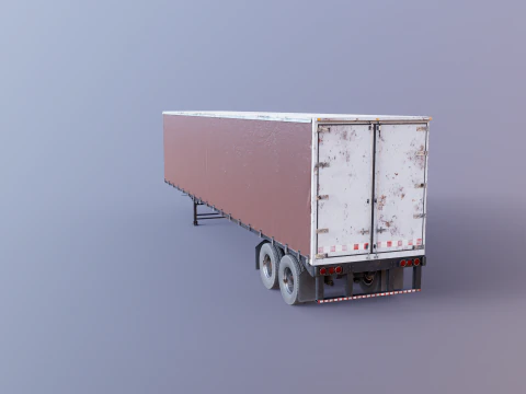 Rimorchio telonato usato Modello 3D