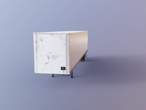 Rimorchio telonato usato Modello 3D