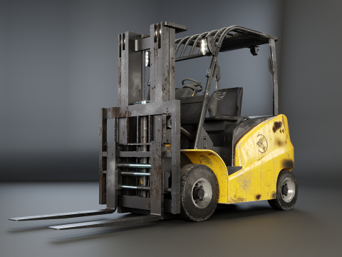中古最新電動フォークリフト 3Dモデル