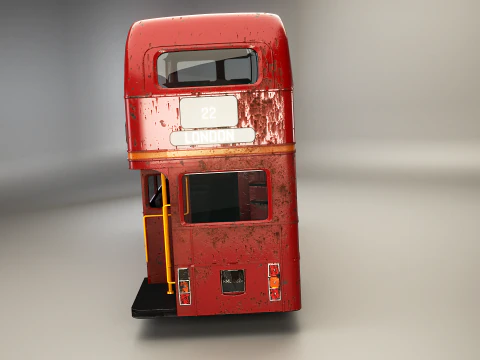 Autobus classico londinese Routemaster invecchiato Modello 3D