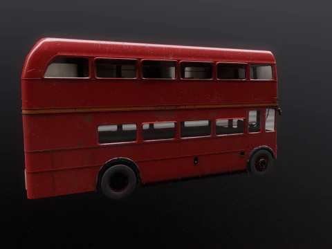 Autobus classico londinese Routemaster invecchiato Modello 3D