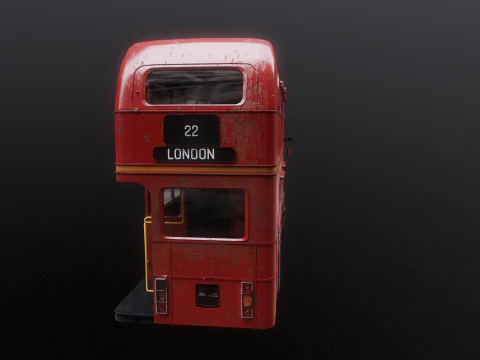 Autobus classico londinese Routemaster invecchiato Modello 3D