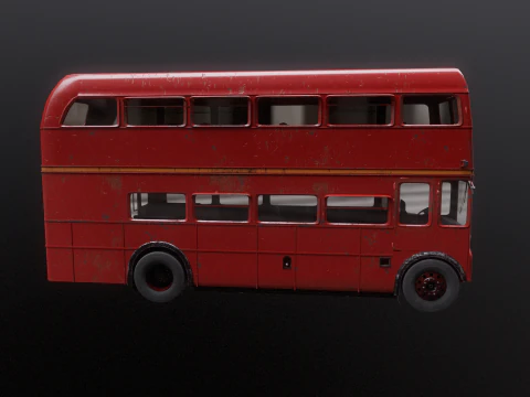 Autobus classico londinese Routemaster invecchiato Modello 3D