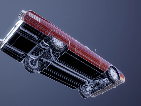 Тандерберд 1961 Кабриолет 3D Модель