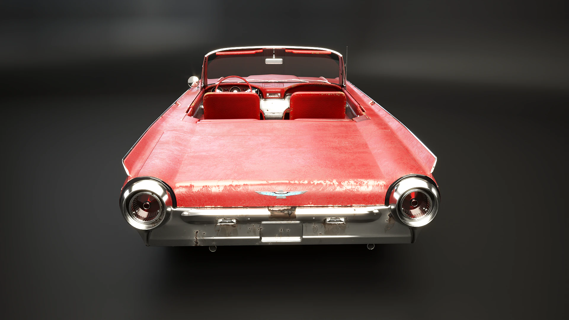 Thunderbird 1961 decappottabile usata Modello 3D .c4d .max .obj .3ds .fbx .stl .blend