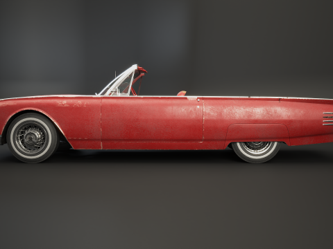 Thunderbird 1961 Cabriolet Usag&eacute; Modèle 3D