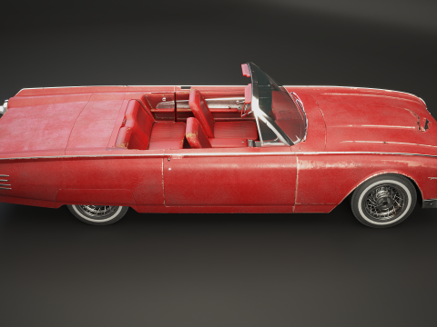 Thunderbird 1961 Cabriolet Usag&eacute; Modèle 3D