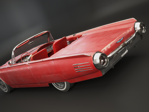 Thunderbird 1961 Cabriolet Usag&eacute; Modèle 3D