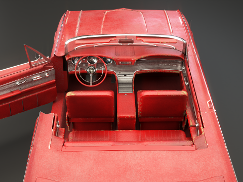 Thunderbird 1961 Cabriolet Usag&eacute; Modèle 3D