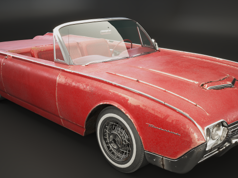 Thunderbird 1961 Cabriolet Usag&eacute; Modèle 3D