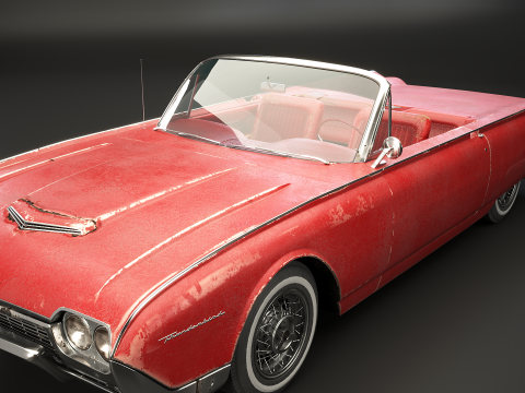 Thunderbird 1961 Cabriolet Usag&eacute; Modèle 3D