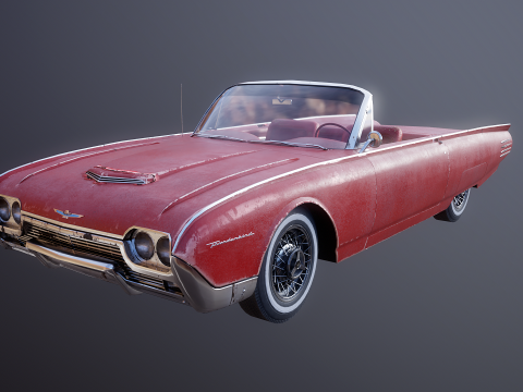 Thunderbird 1961 Cabriolet Usag&eacute; Modèle 3D