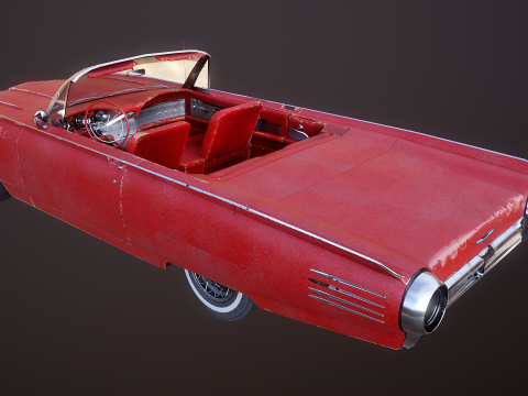 Thunderbird 1961 Cabriolet Usag&eacute; Modèle 3D