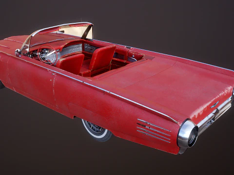 Thunderbird 1961 decappottabile usata Modello 3D