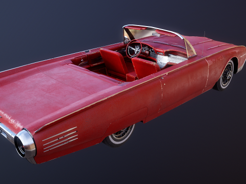 Thunderbird 1961 Cabriolet Usag&eacute; Modèle 3D
