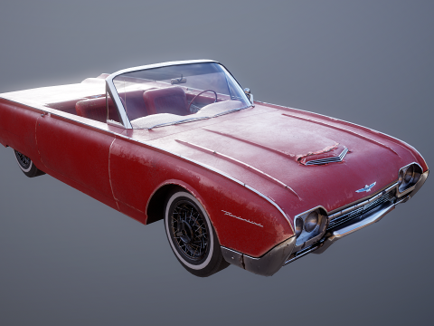 Thunderbird 1961 Cabriolet Usag&eacute; Modèle 3D